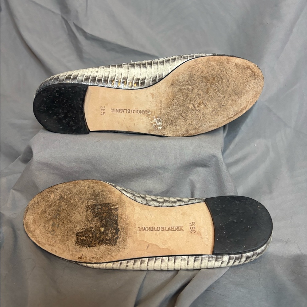 Manolo Blahnik Python Snakeskin Ballet Flats Size… - image 6